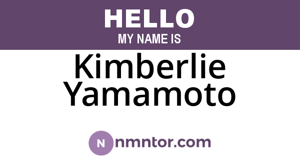 Kimberlie Yamamoto