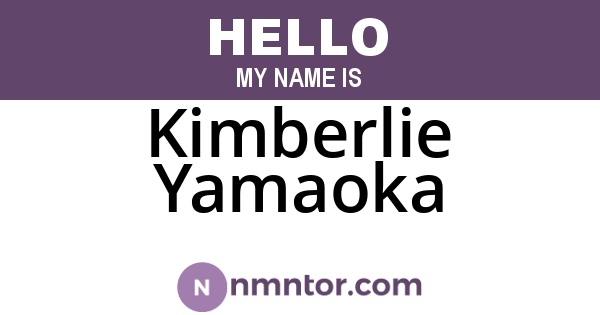 Kimberlie Yamaoka
