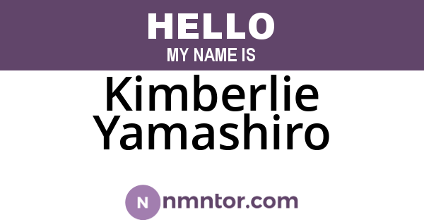 Kimberlie Yamashiro