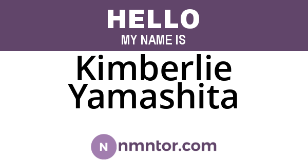 Kimberlie Yamashita