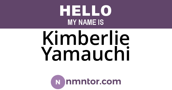 Kimberlie Yamauchi