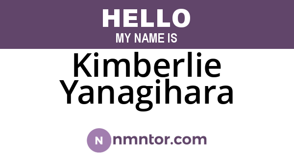 Kimberlie Yanagihara