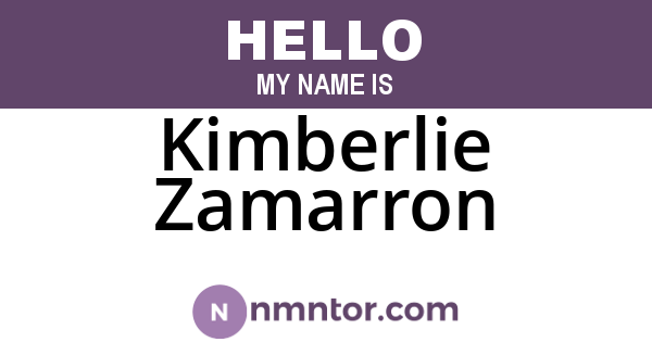 Kimberlie Zamarron