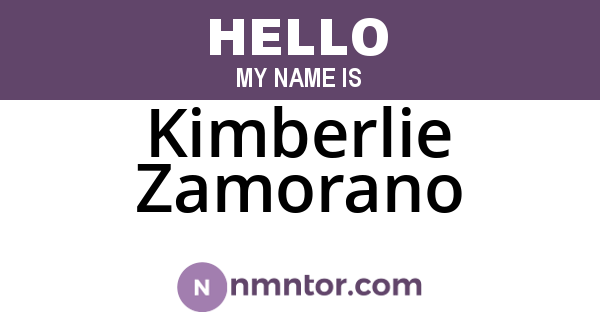 Kimberlie Zamorano
