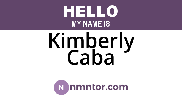 Kimberly Caba