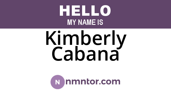 Kimberly Cabana