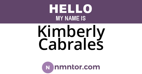 Kimberly Cabrales