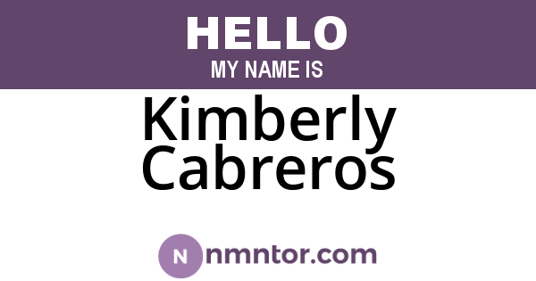 Kimberly Cabreros
