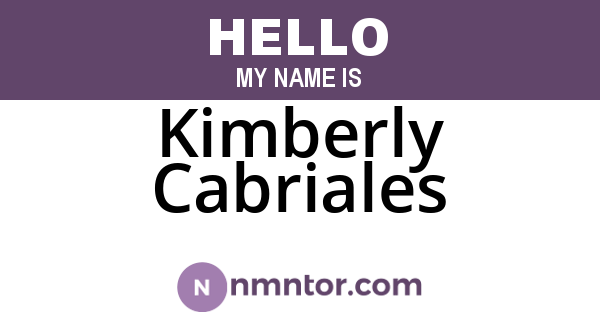 Kimberly Cabriales