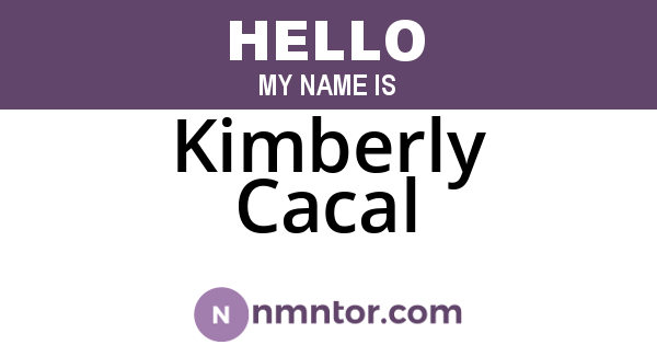 Kimberly Cacal