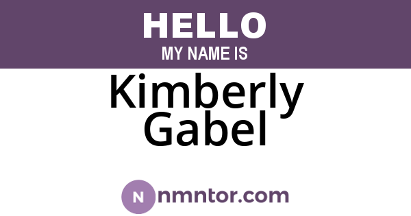 Kimberly Gabel