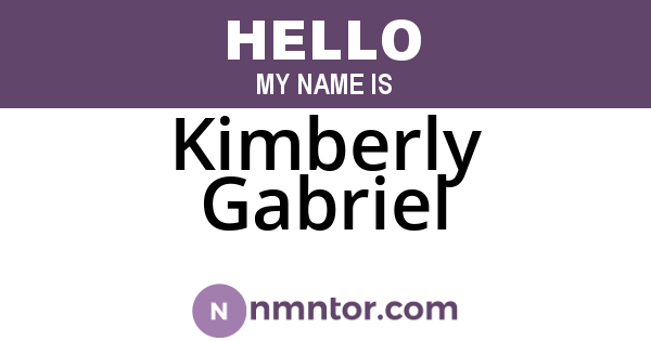 Kimberly Gabriel