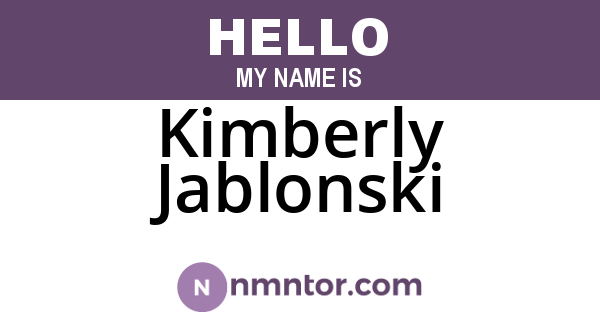 Kimberly Jablonski