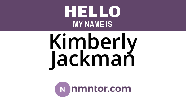 Kimberly Jackman