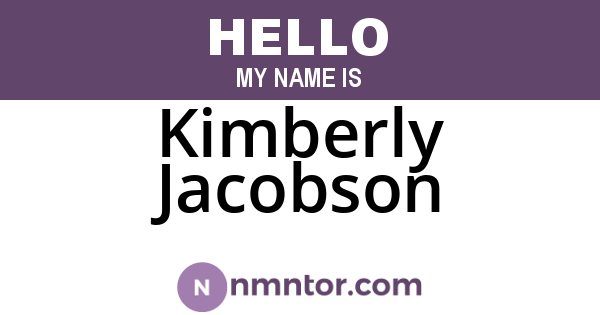 Kimberly Jacobson