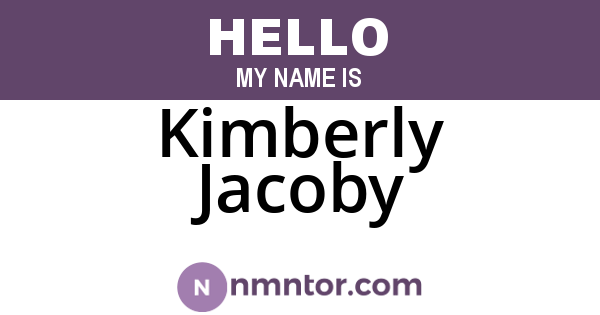 Kimberly Jacoby