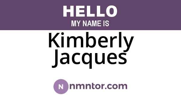 Kimberly Jacques