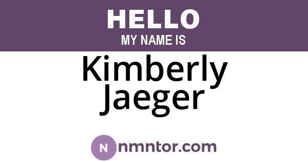 Kimberly Jaeger