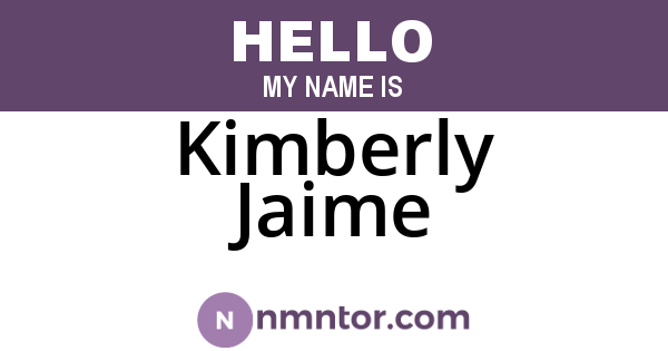 Kimberly Jaime