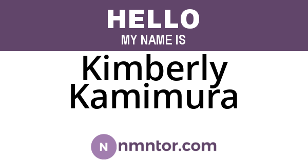 Kimberly Kamimura