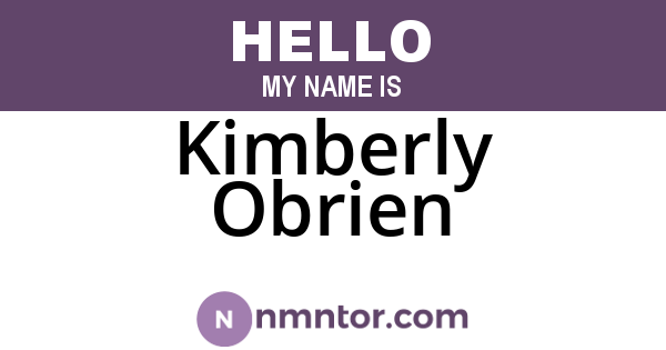 Kimberly Obrien