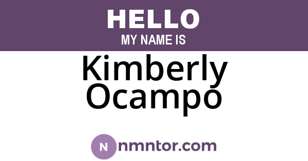 Kimberly Ocampo