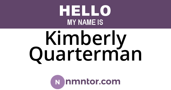 Kimberly Quarterman