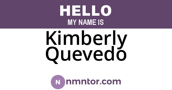Kimberly Quevedo