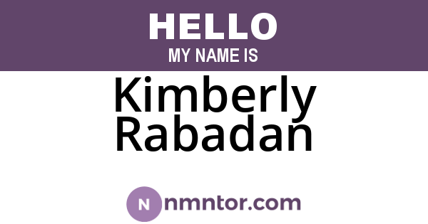 Kimberly Rabadan