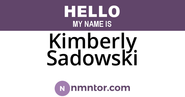 Kimberly Sadowski