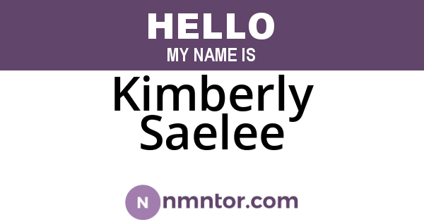 Kimberly Saelee