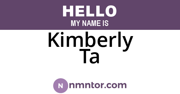 Kimberly Ta