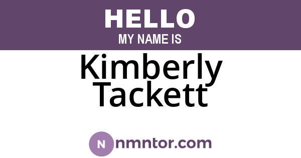 Kimberly Tackett