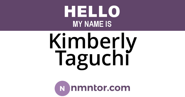 Kimberly Taguchi