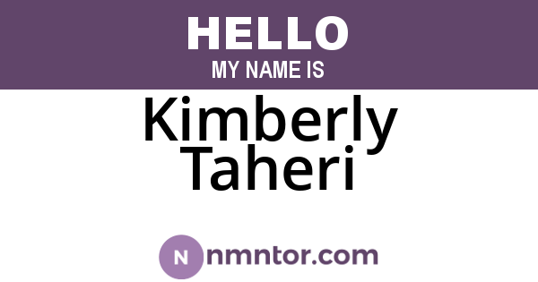 Kimberly Taheri