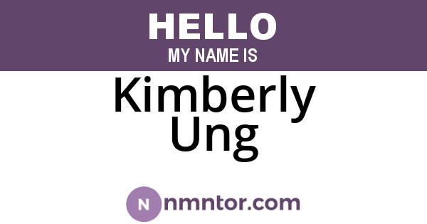 Kimberly Ung