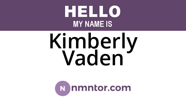 Kimberly Vaden