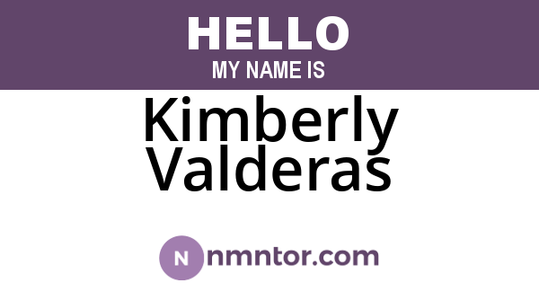 Kimberly Valderas