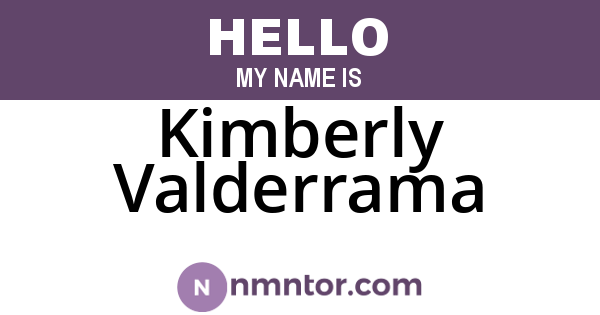 Kimberly Valderrama