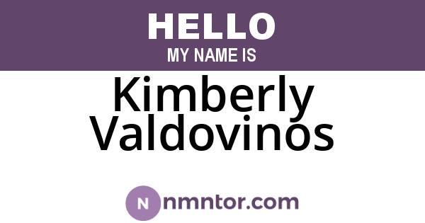 Kimberly Valdovinos