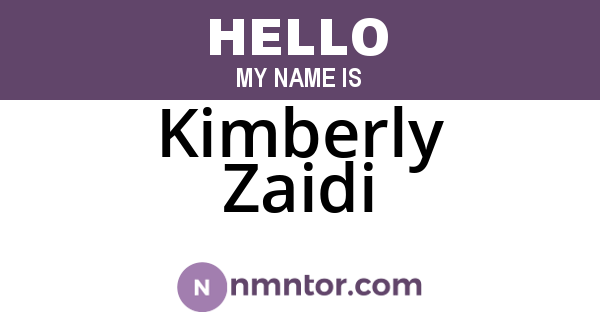 Kimberly Zaidi