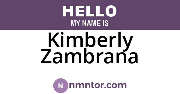 Kimberly Zambrana