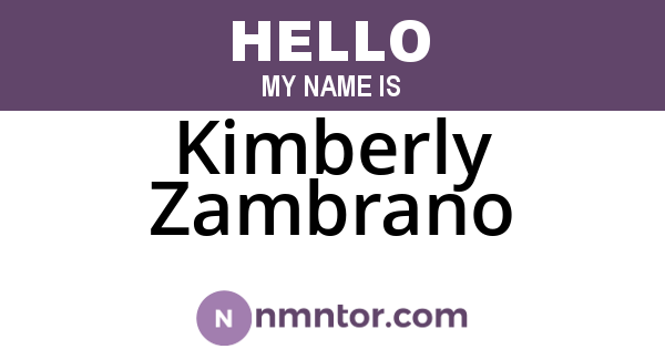 Kimberly Zambrano