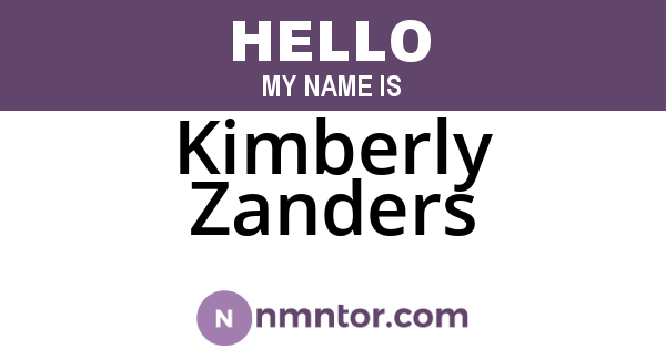 Kimberly Zanders