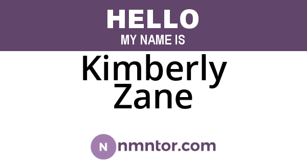 Kimberly Zane