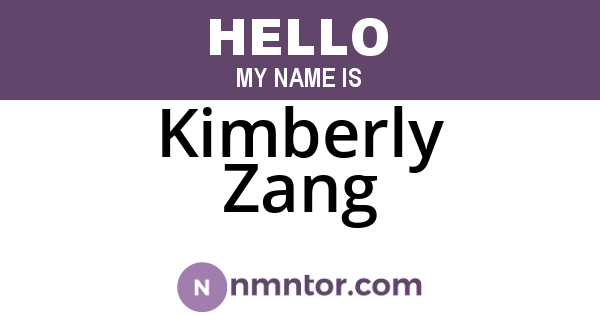 Kimberly Zang