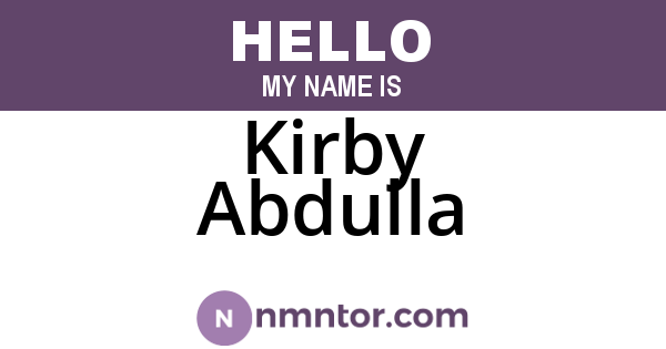 Kirby Abdulla