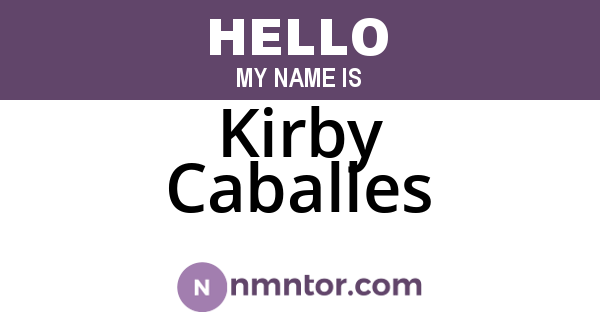 Kirby Caballes