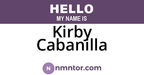 Kirby Cabanilla
