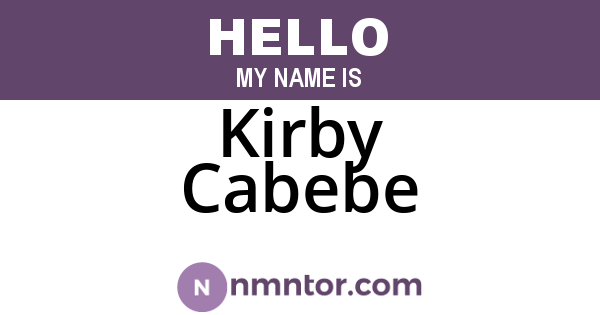 Kirby Cabebe
